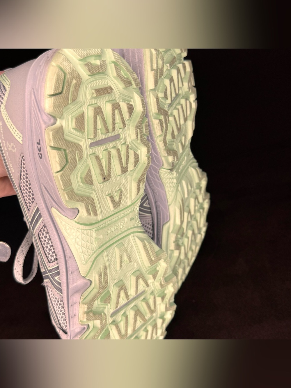 ASICS GEL-Venture 8 Women's Trail Running Shoes Gray Pink Mint - Picture 4 of 6